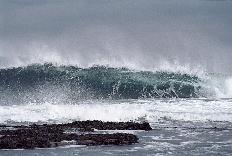 Breakers at Brims Ness, Scotland, during the O'Neill Highland Open 2006