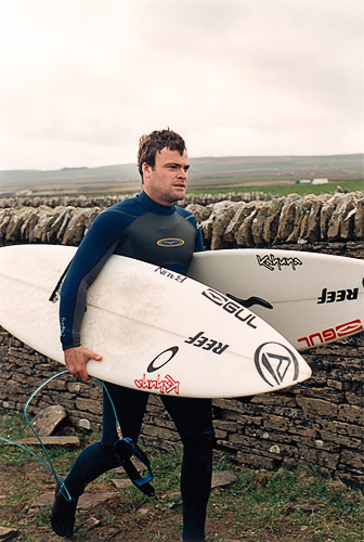 Russell Winter at Brims Ness, Scotland, eventual winner of O'Neill Highland Open 2006